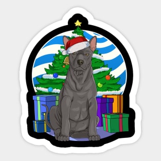 Thai Ridgeback Dog Christmas Tree Decoration Sticker